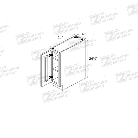 Base 06" - Hunter Green 6 Inches Base Cabinet