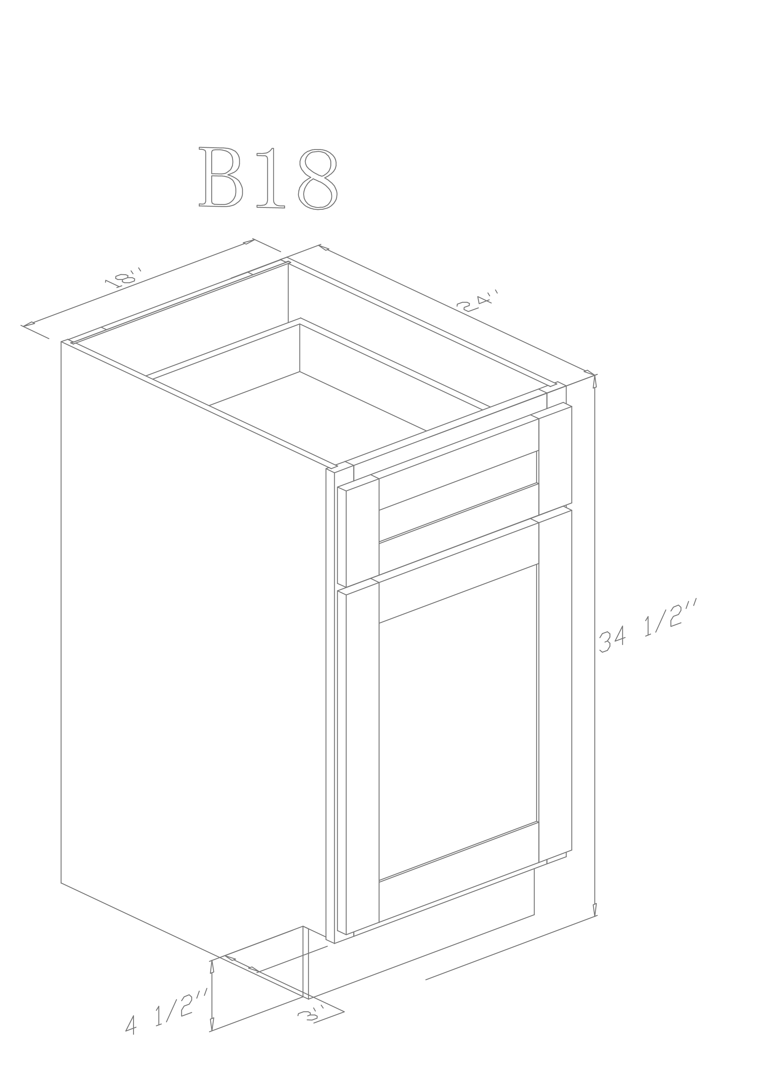 Base 18" - Slim White Shaker 18 Inch Base Cabinet - ZCBuildingSupply