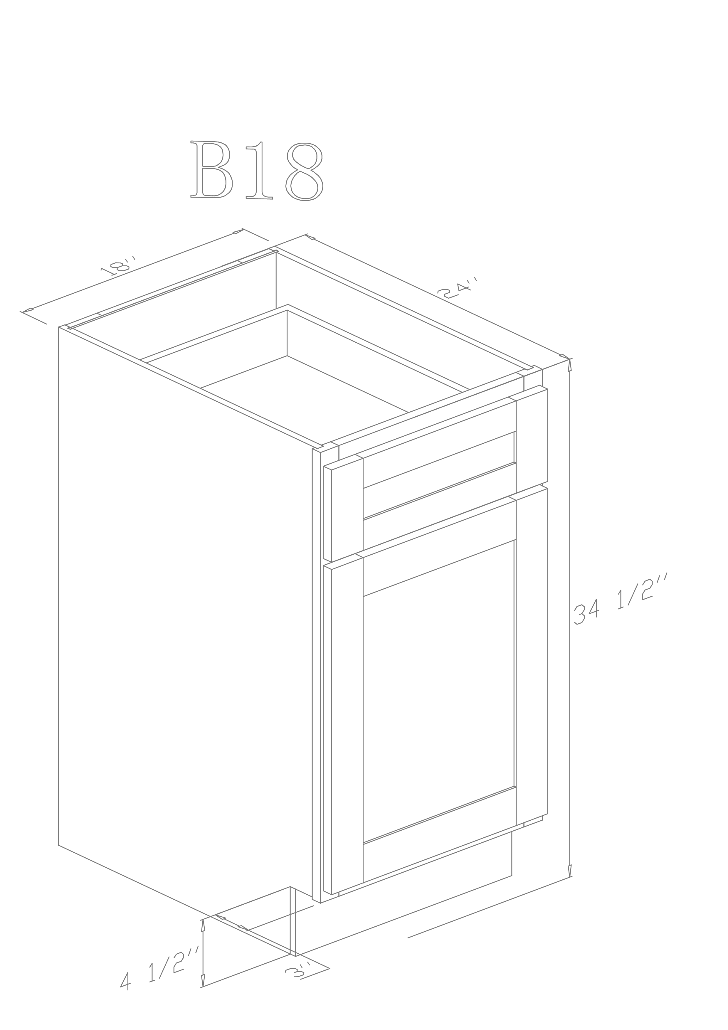 Base 18" - Pure White 18 Inch Base Cabinet - ZCBuildingSupply