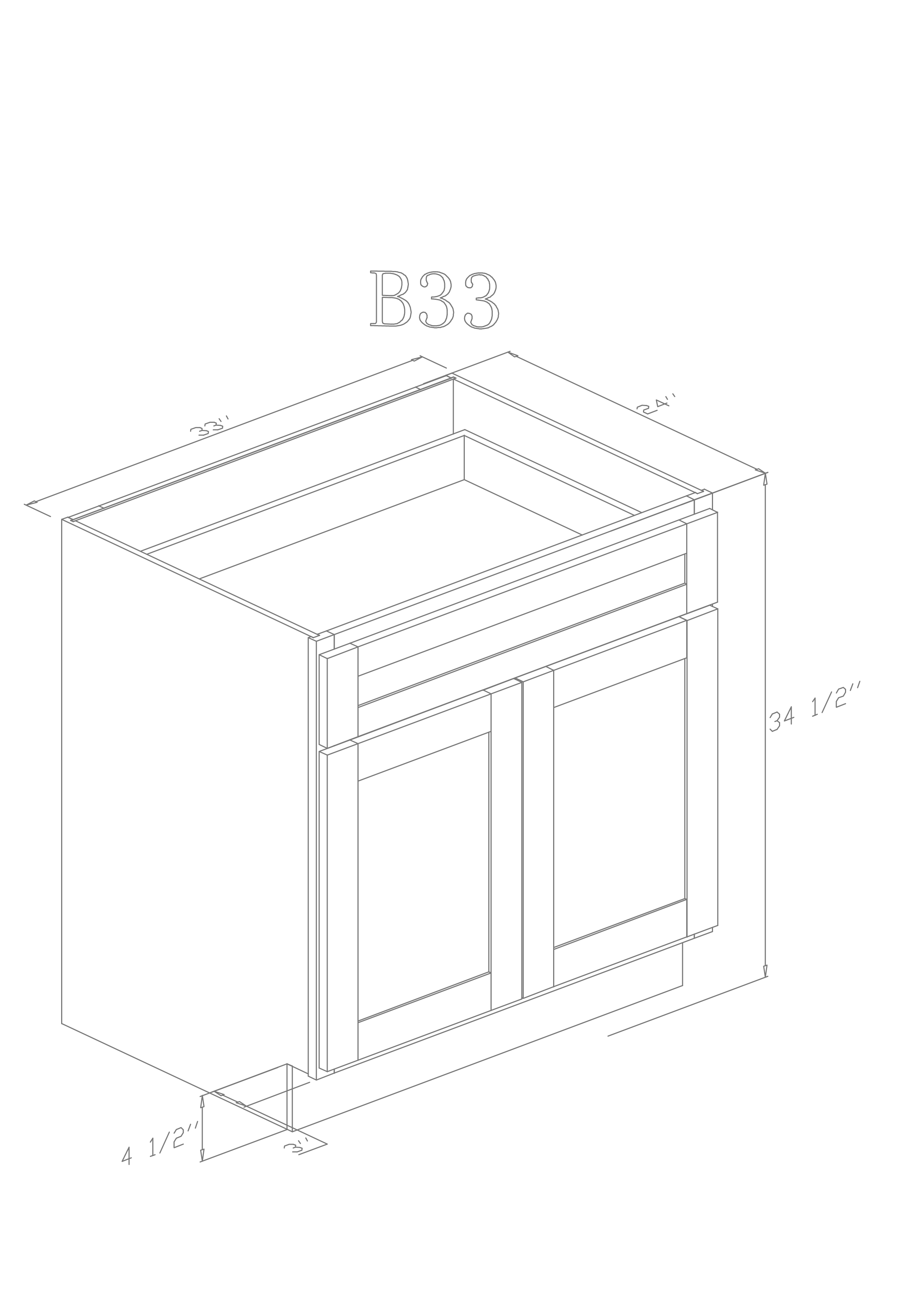 Base 33" - Shiny White 33 Inch Base Cabinet - ZCBuildingSupply