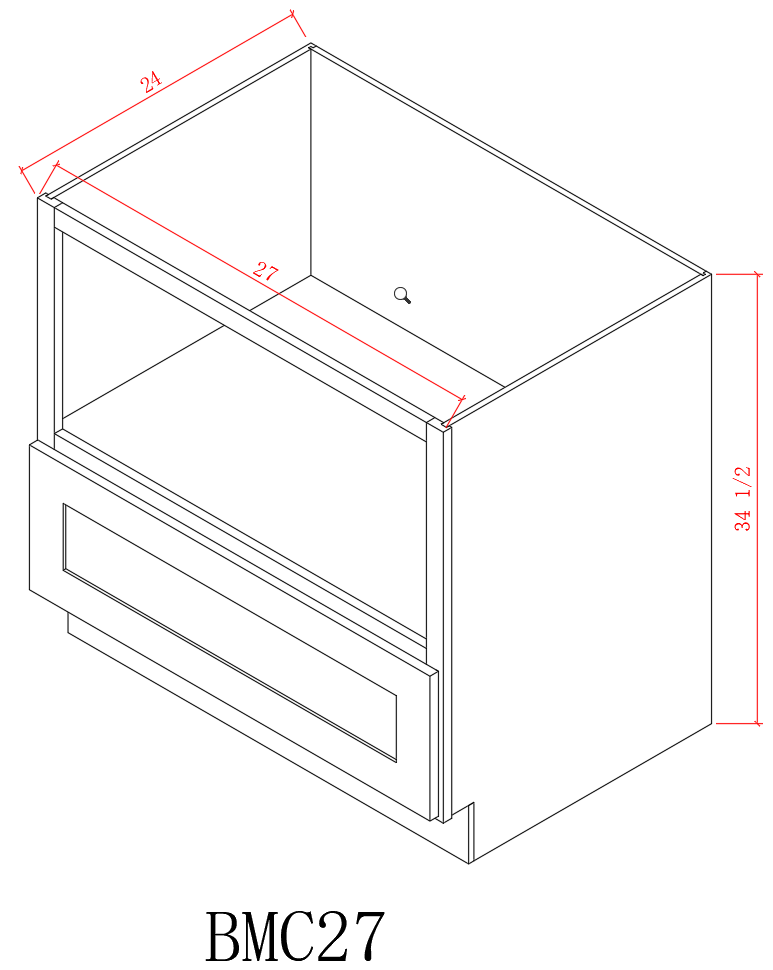 Base 27"- Hunter Green 27 Inches Base Microwave Cabinet