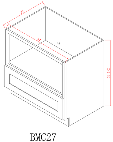 Base 27"- Hunter Green 27 Inches Base Microwave Cabinet