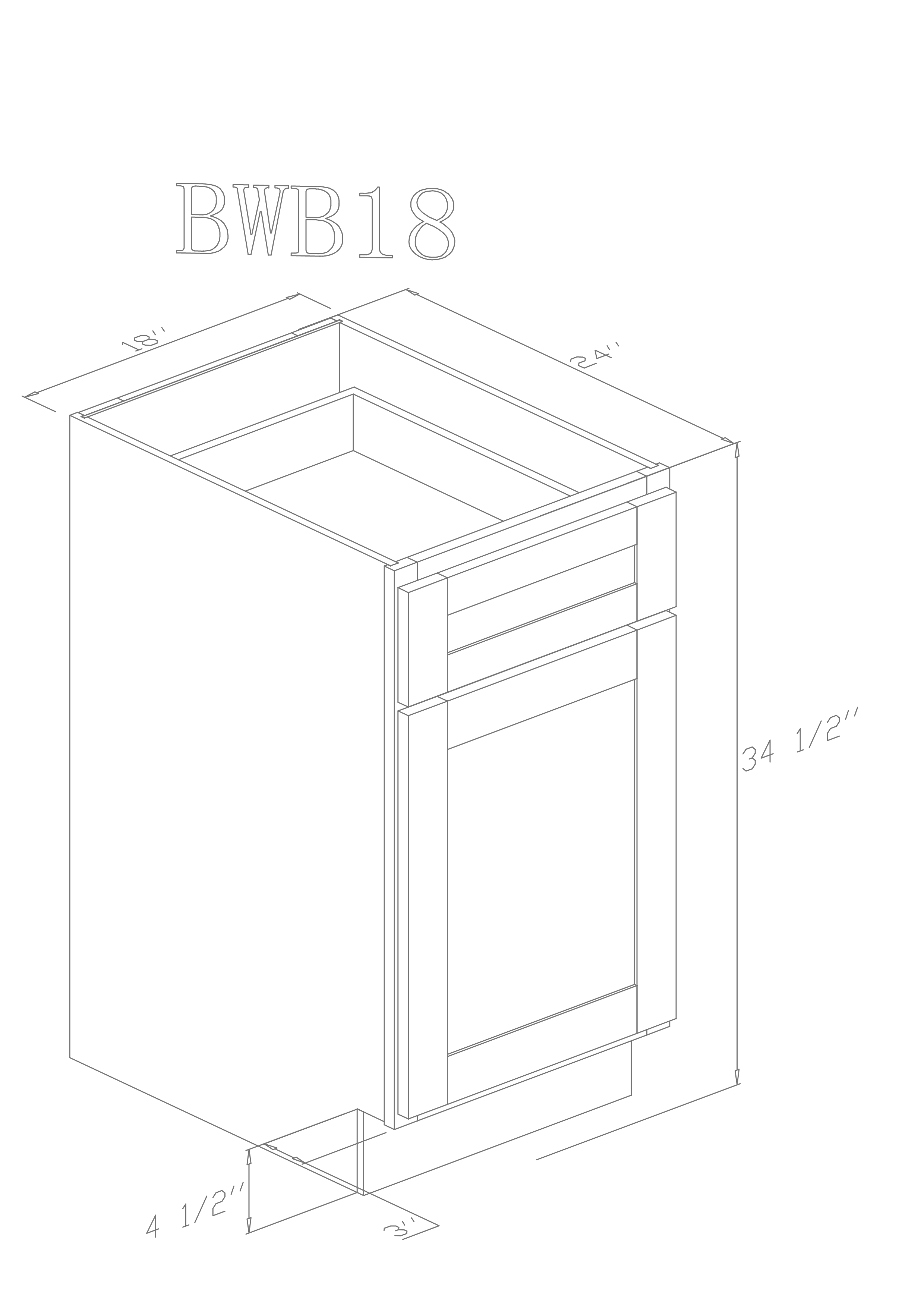 Base 18" - Pure White 18 Inch Garbage Base Cabinet - ZCBuildingSupply