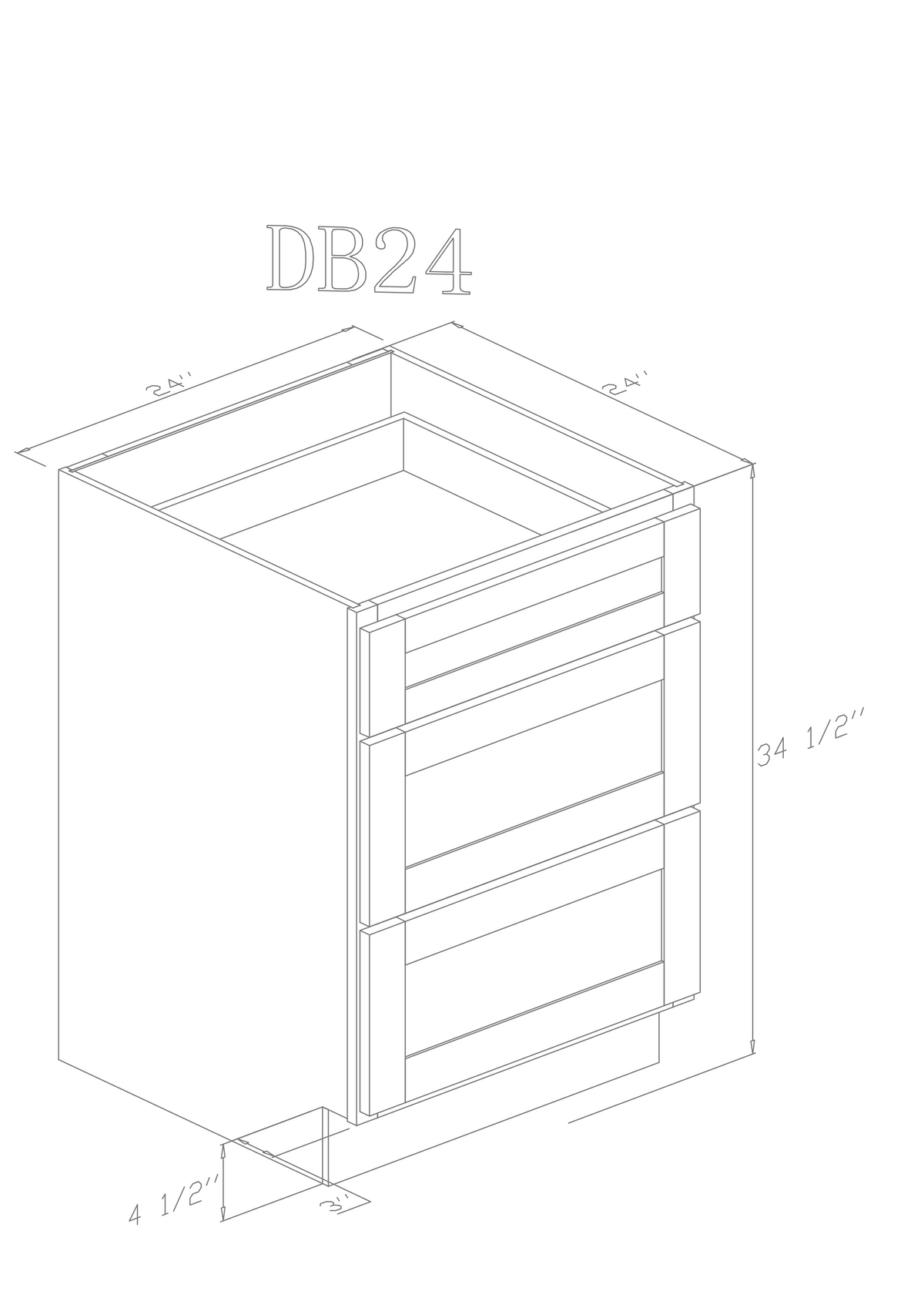 Base 24" - Hunter Green 24 Inch Drawer Base Cabinet - ZCBuildingSupply