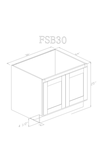 Base 30" - Hunter Green 30 inches Farm Sink Base Cabinet