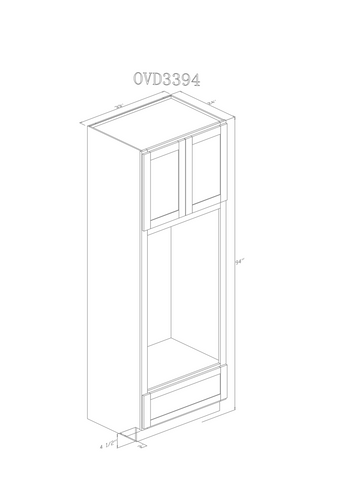 Tall 33" - Pure White 33 Inch Oven Cabinet - ZCBuildingSupply