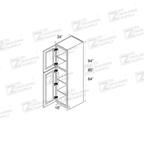 Tall 18" - Hunter Green 18 Inches Pantry Cabinet