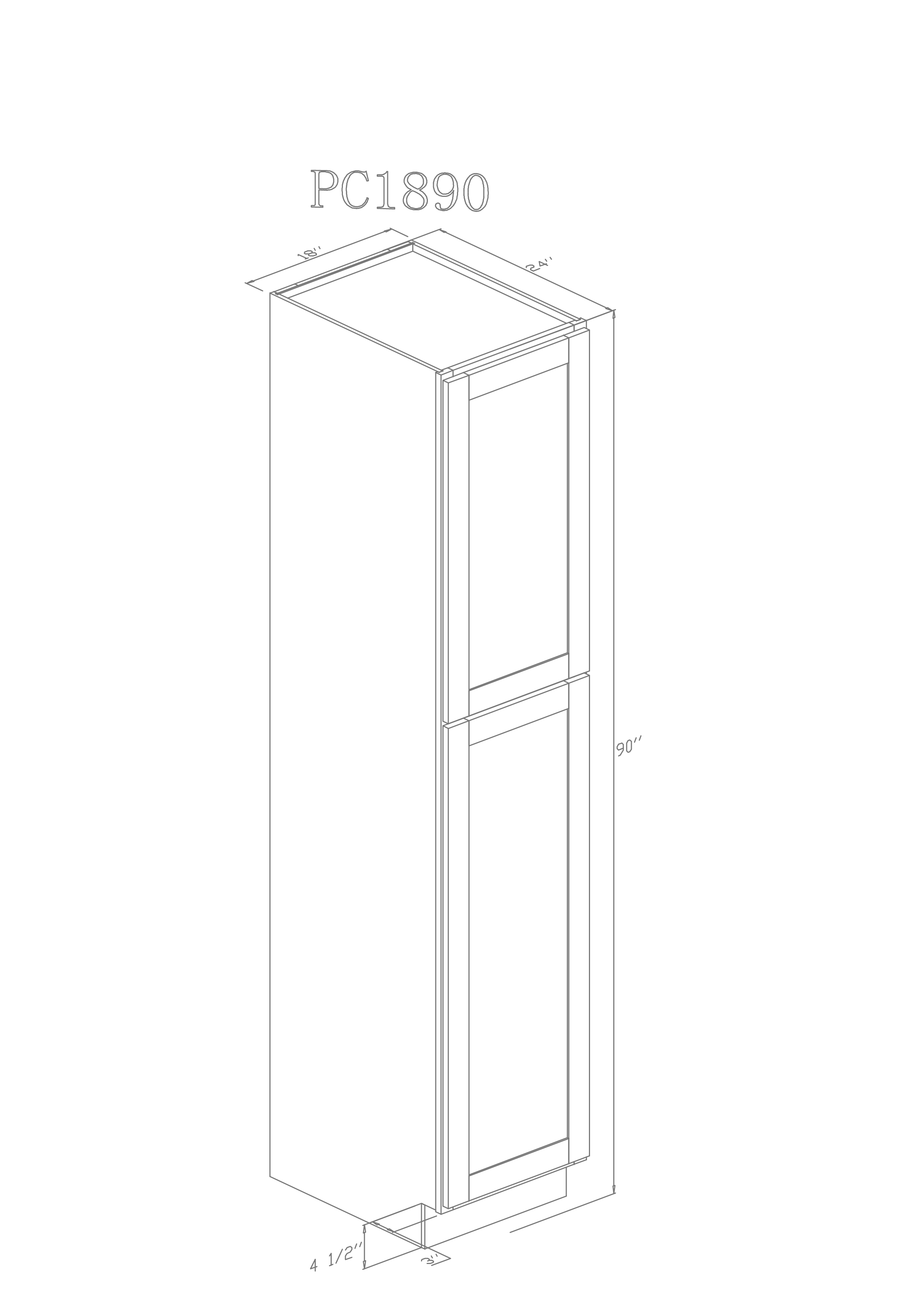 Tall 18" - Honey Oak 18 Inch Pantry Cabinet - ZCBuildingSupply