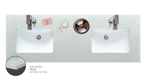 Quartz Precut Pavia Vanity Countertop--SELF PICK UP ONLY