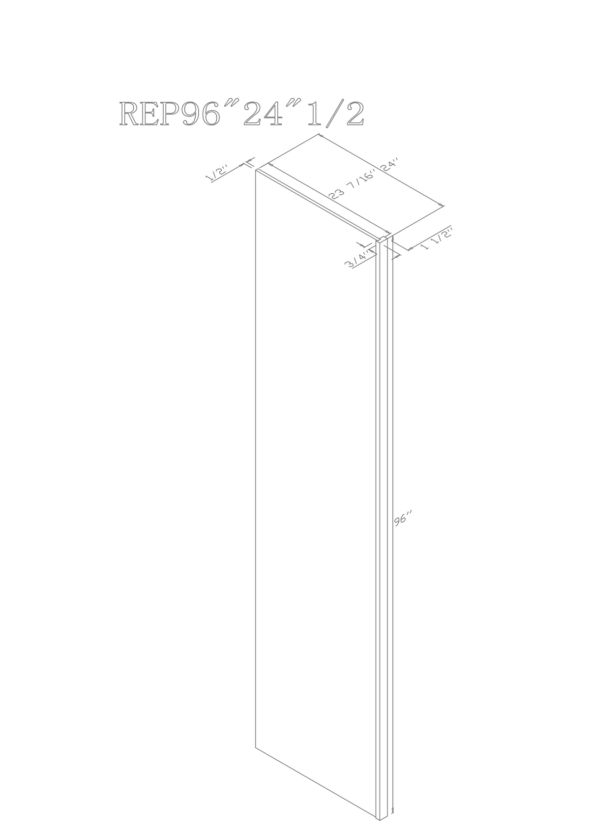 American Oak Refrigerator Panel