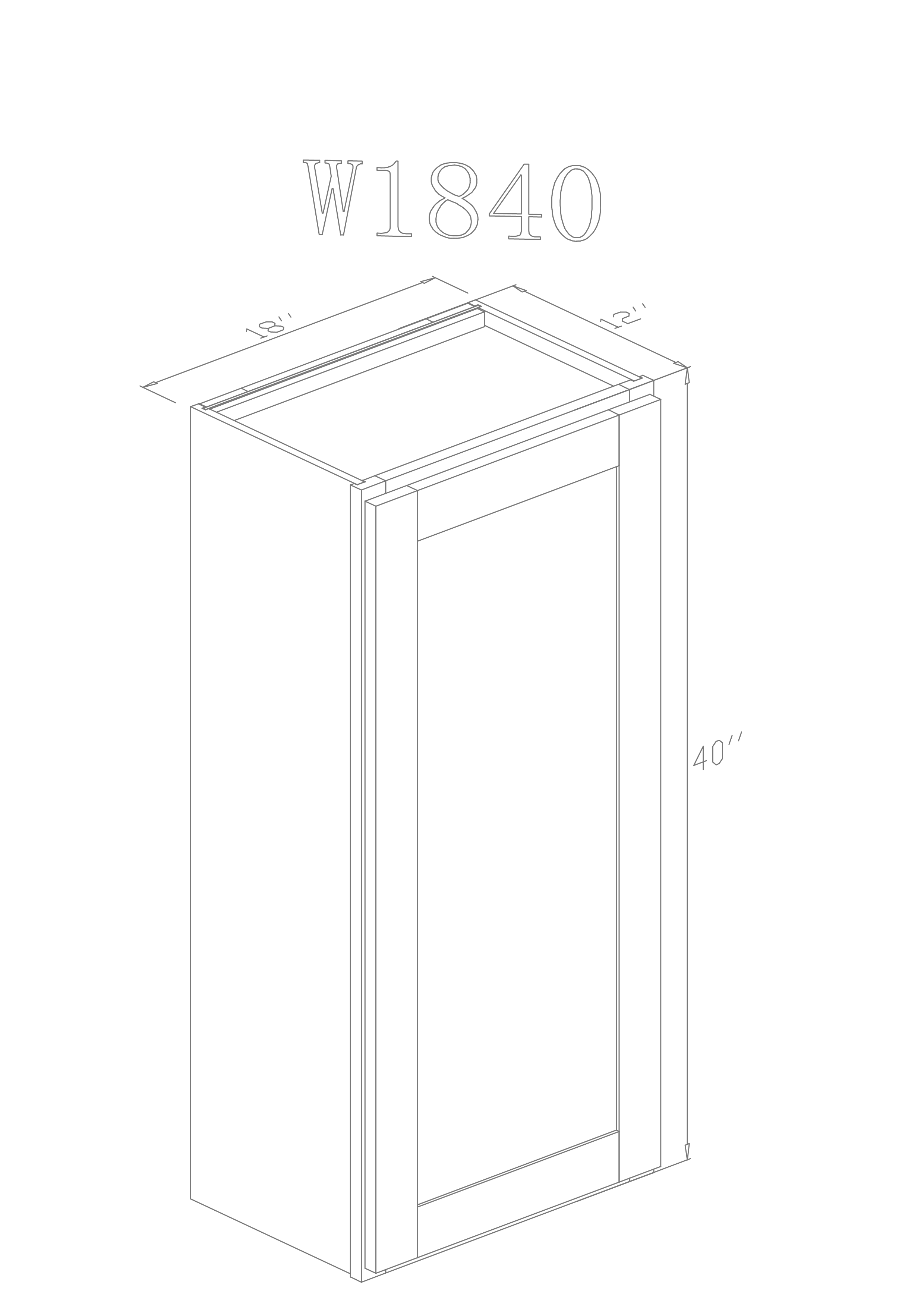 Wall 18" - Modern Grey 18 Inch Wall Cabinet - ZCBuildingSupply