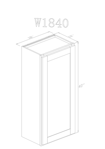 Wall 18" - Almond White 18 Inch Wall Cabinet - ZCBuildingSupply