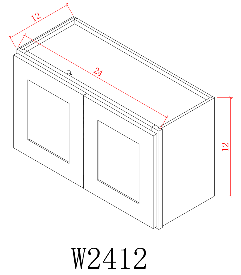 Wall 24" - Pure Grey 24 Inches Wall Cabinet