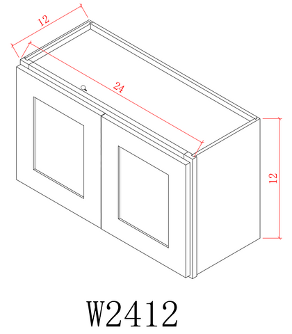 Wall 24" - Pure Grey 24 Inches Wall Cabinet