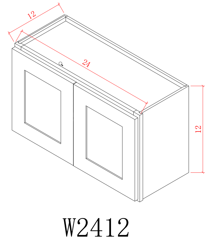 Wall 24" - Hunter Green 24 Inches Wall Cabinet