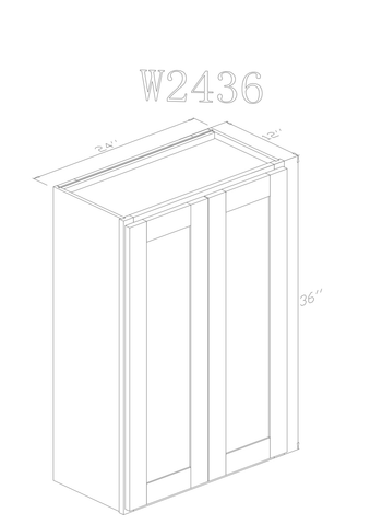 Wall 24" - Classic White 24 Inches Wall Cabinet