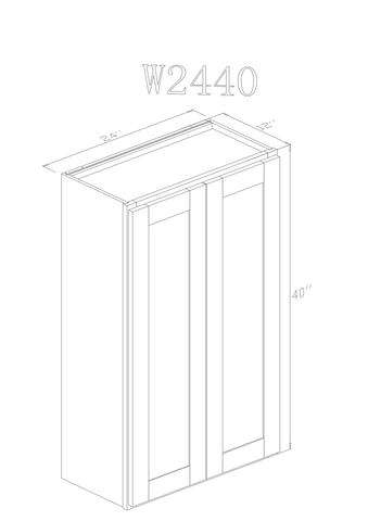 Wall 24" - Classic White 24 Inch Wall Cabinet - ZCBuildingSupply