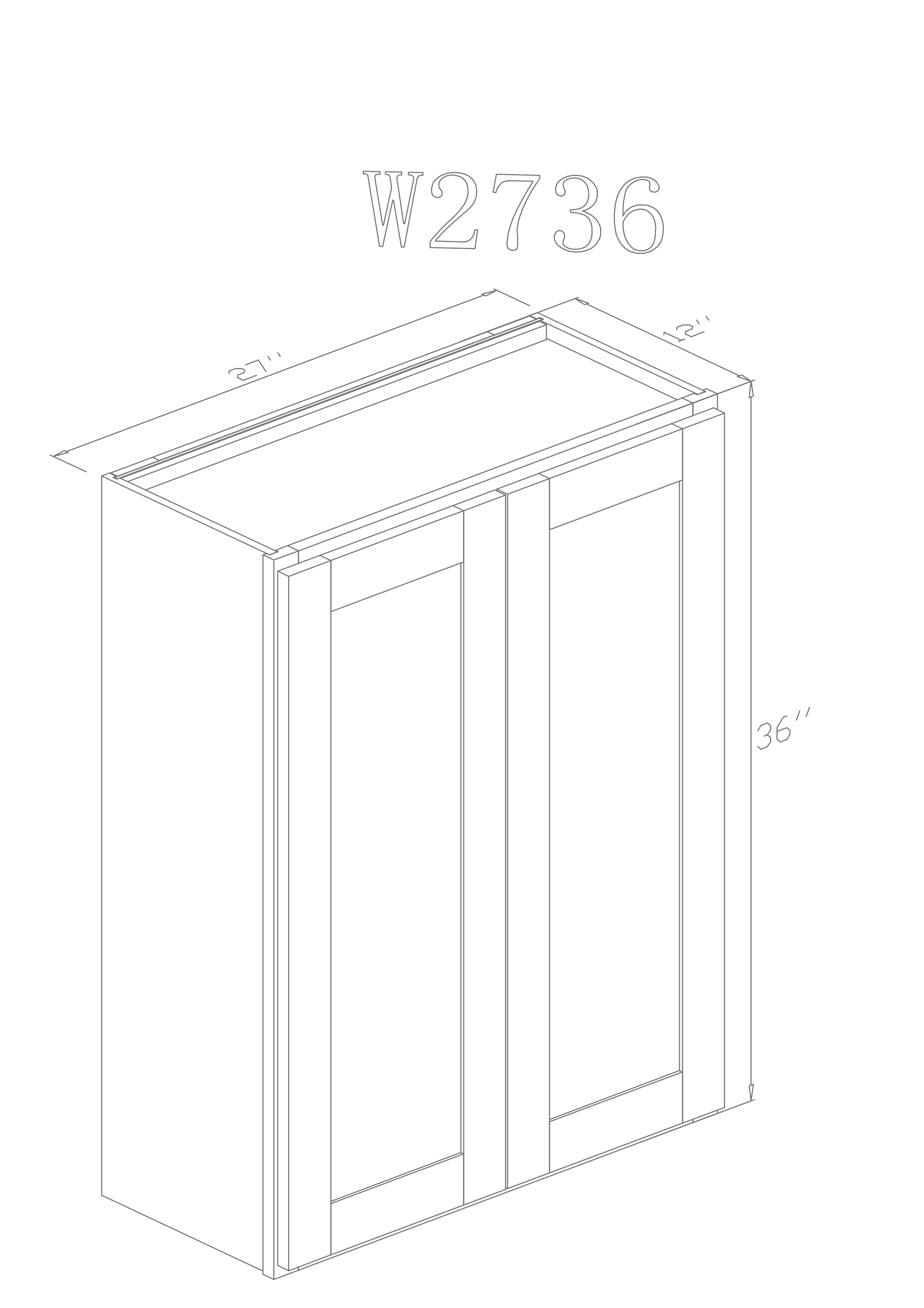 Wall 27" - Natural Shaker 27 Inches Wall Cabinet