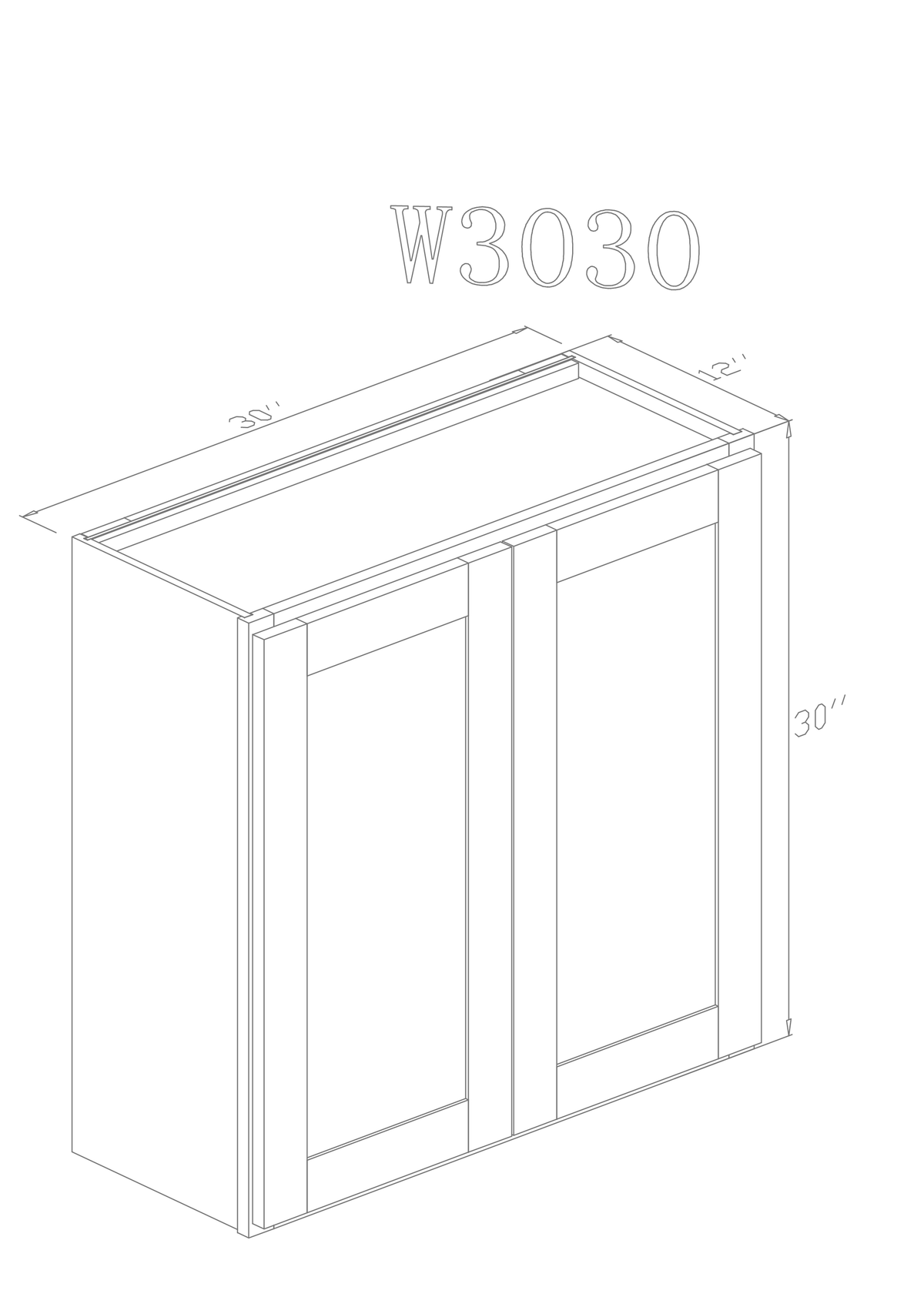 Wall 30" - Athens 30 Inch Wall Cabinet - ZCBuildingSupply