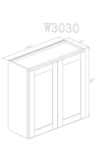 Wall 30" - Natural Shaker 30 Inch Wall Cabinet - ZCBuildingSupply