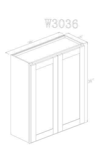 Wall 30" - Natural Shaker 30 Inch Wall Cabinet - ZCBuildingSupply