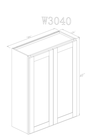 Wall 30" - Natural Shaker 30 Inch Wall Cabinet - ZCBuildingSupply