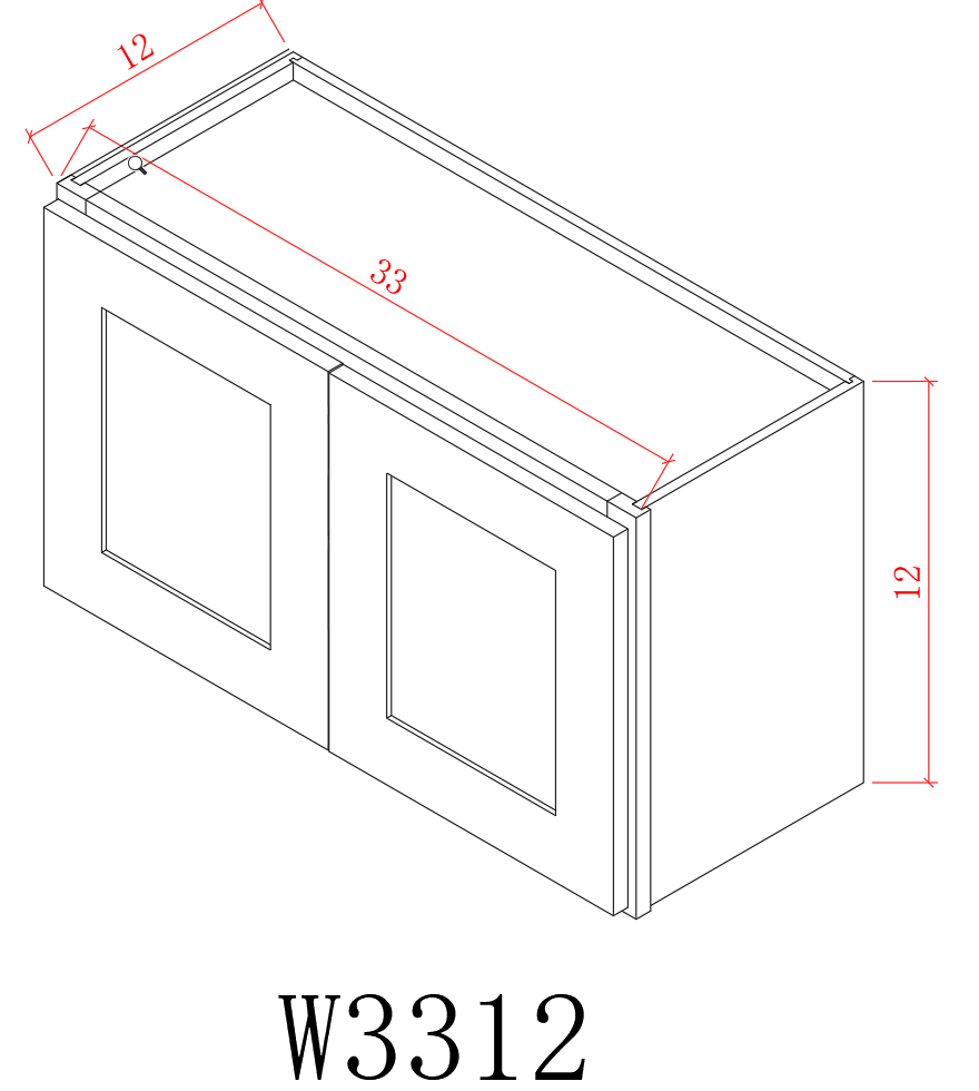 Wall 33" - Cognac 33 Inch Wall Cabinet