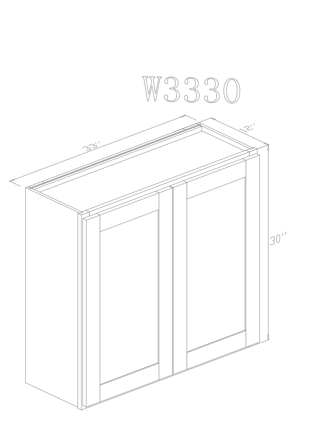 Wall 33" - Natural Shaker 33 Inch Wall Cabinet - ZCBuildingSupply