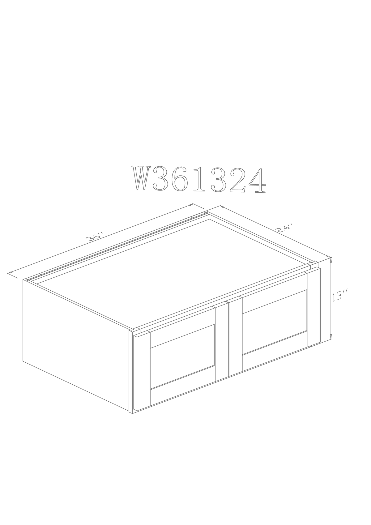 Wall 36" - Athens 36 Inch Wall  Refrigerator Cabinet(24"D) - ZCBuildingSupply