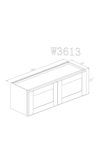 Wall 36" - American Oak 36 Inch Wall Refrigerator Cabinet(12"D)