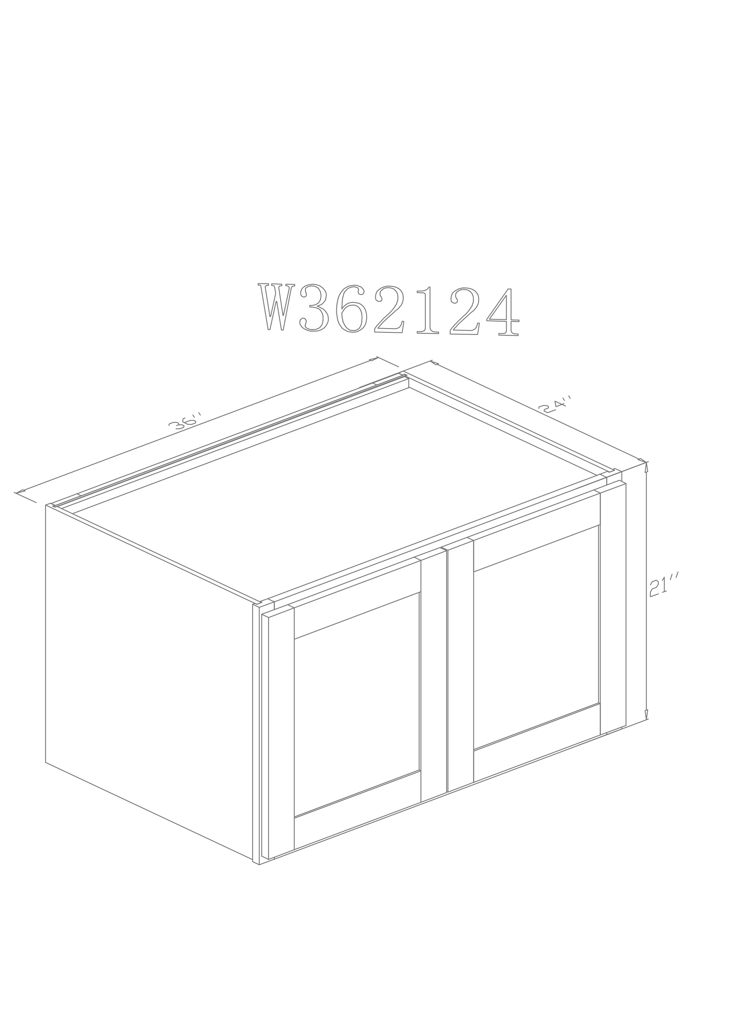 Wall 36" - Cherry 36 Inch Wall  Refrigerator Cabinet(24"D) - ZCBuildingSupply