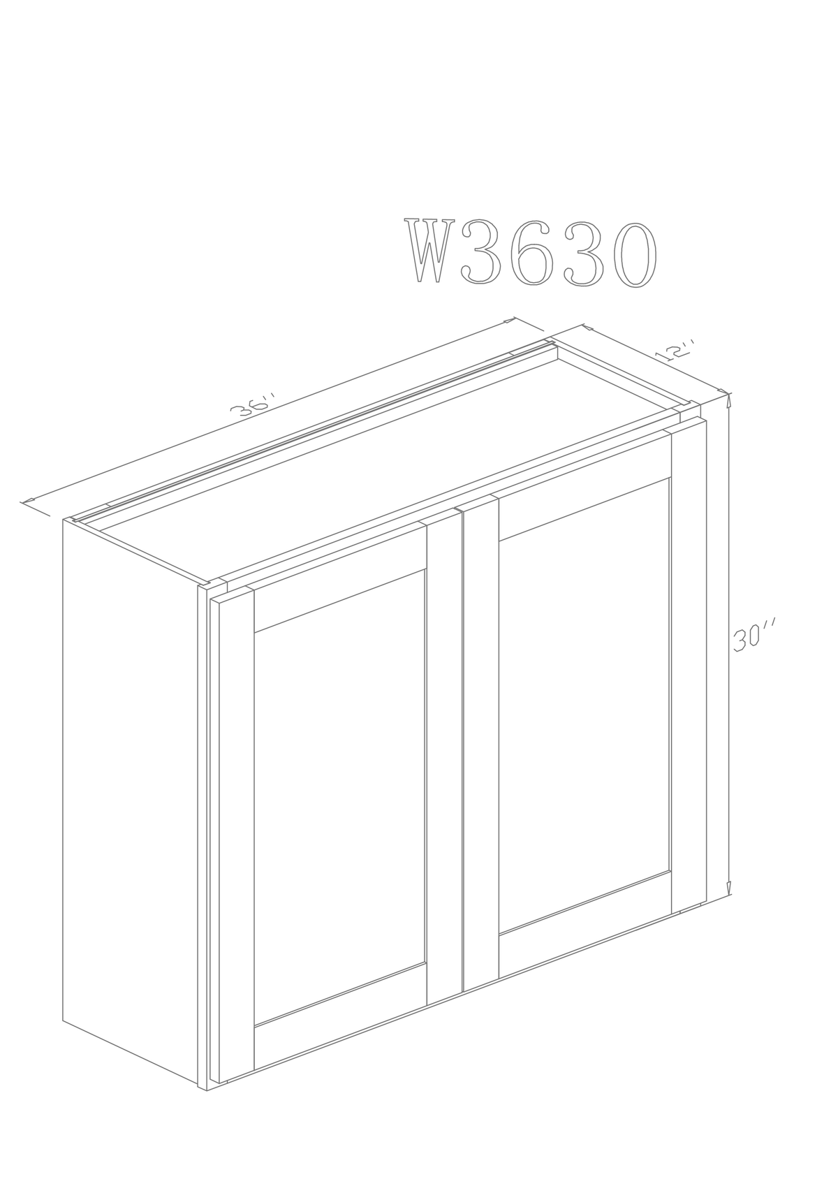 Wall 36" - Athens 36 Inch Wall Cabinet - ZCBuildingSupply