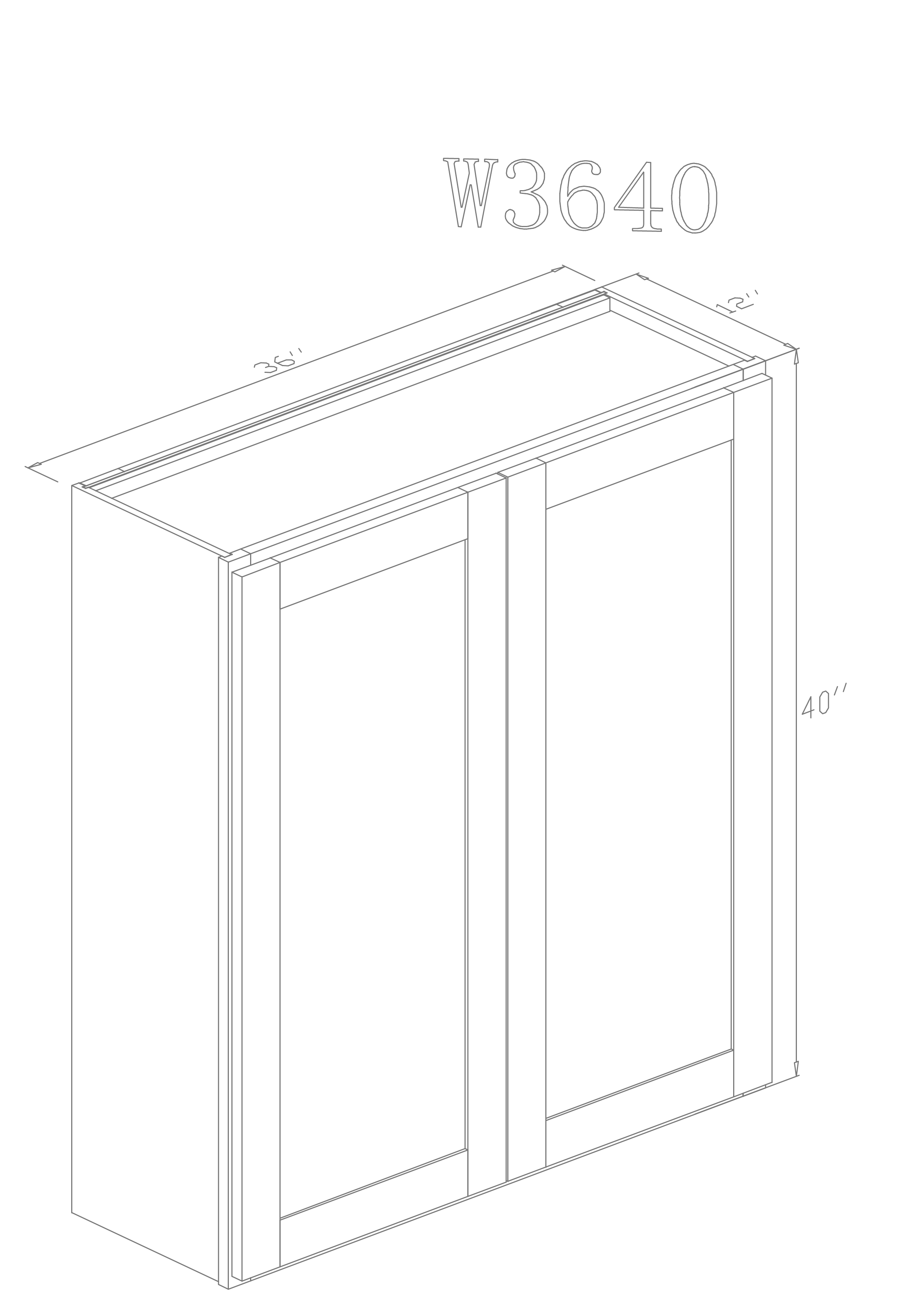 Wall 36" - Modern Grey 36 Inch Wall Cabinet - ZCBuildingSupply