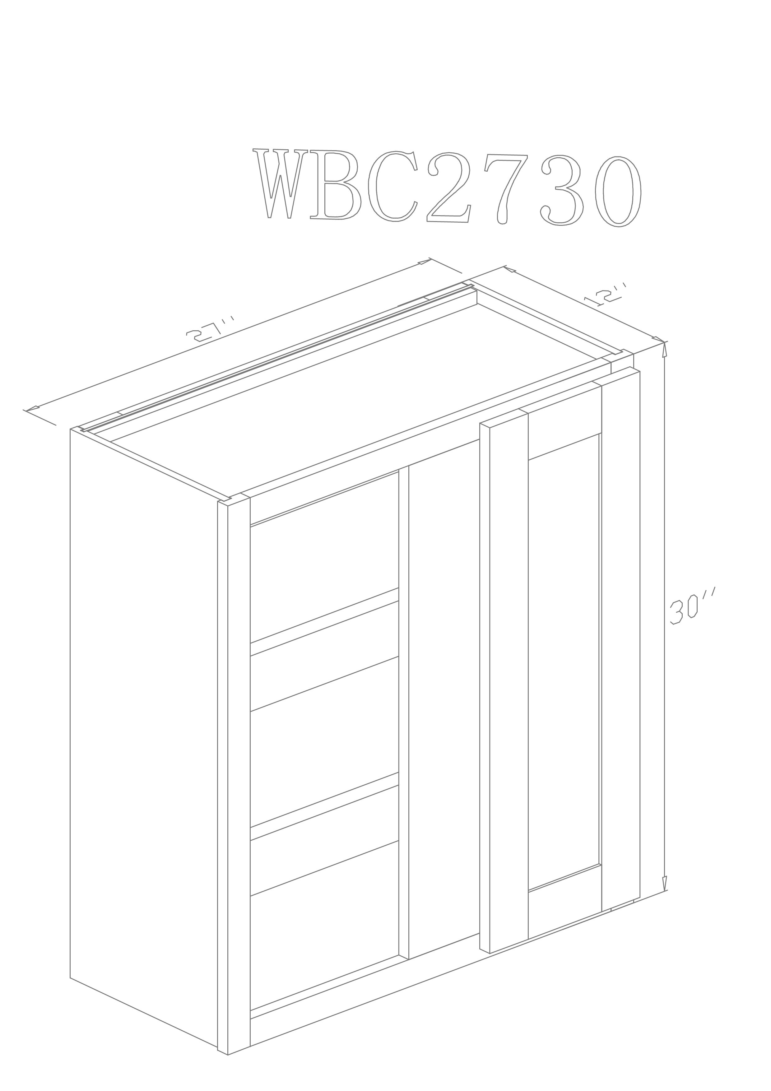 Wall 27" - Almond White 27 Inch Wall Blind Cabinet - ZCBuildingSupply