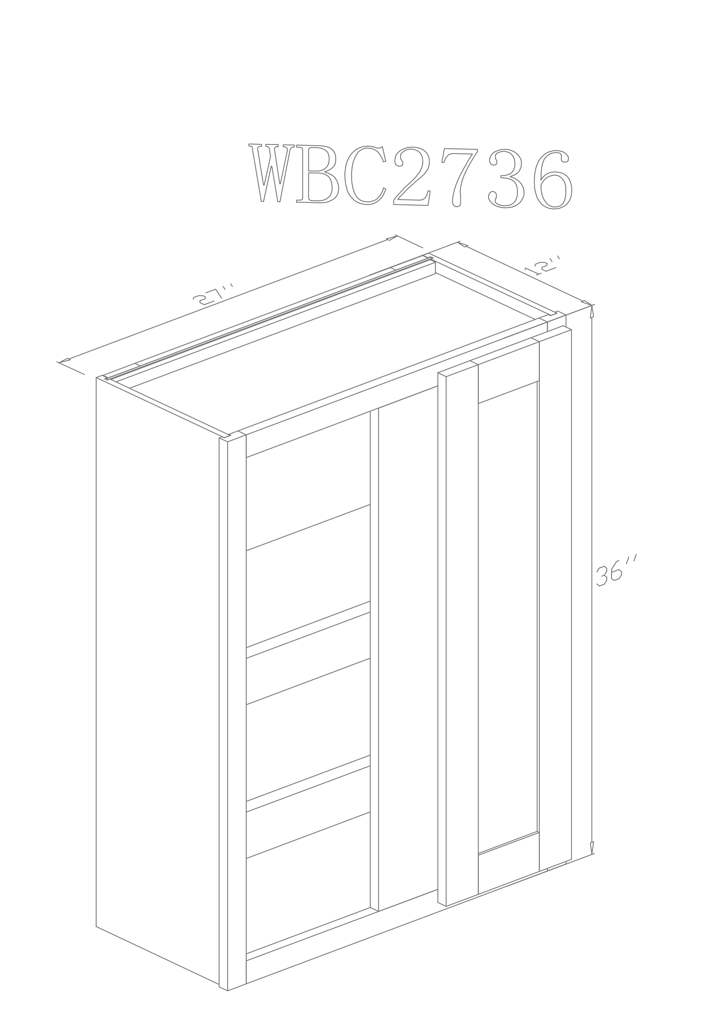 Wall 27" - Pure White 27 Inch Wall Blind Cabinet