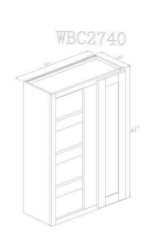 Wall 27" - Modern Grey 27 Inch Wall Blind Cabinet - ZCBuildingSupply